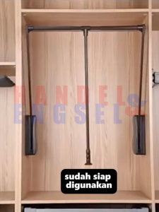 Gantungan Baju Lemari Tarik Slow Motion Junior Lift Wardrobe Lifter