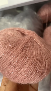 25g Sequins Mohair Yarn Soft Gold Silver Thread Sparkly Thin Wool Yarn for Hand Knitting Silk Thread Fashion Spandex Yarns