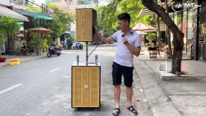 Loa kéo di động MTMax BK21 - Loa cột 3 đường tiếng bass 4 tấc - Phân tần hiệu quả bass cực chắc âm thanh trầm ấm sống động - Công suất cực lớn 5200W - Phù hợp karaoke gia đình sân khấu sự kiện - Dàn karaoke di động