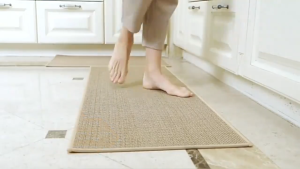 Linen Kitchen Floor Mat Anti-Slip Door Mat Washable Carpet Cross-Border Rubber kitchen Floor Mat Water Absorption and Oil Absorption Non-Slip Linen Carpet Laundry Room Mat Entranc