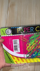Paper Clip Warna warni / Penjepit kertas klip Montana PVC
