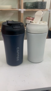 Portable stainless still insulated dua drinking way coffee mug ( Car placing friendly)