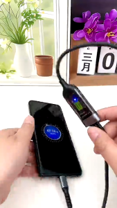 Dây Cáp Sạc Nhanh - Dây Sạc Tự Ngắt 3 Đầu 100W Micro USB Type C 3 trong 1 Dài 1m2 - Dây Sạc nhanh