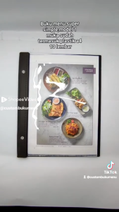 Buku Menu Cafe Resto Hotel Kedai Model 1 Muka Ukuran Kertas A4 Isi Plastik 10 Lembar