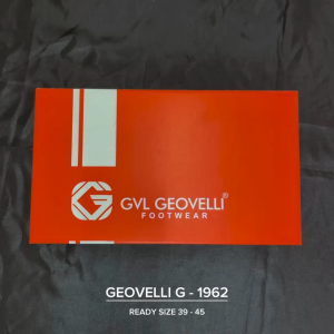 Gvl Geovelli Sepatu Pantopel Pria Bertali Jumbo Justino 1962 Natural Hitam  Formal 39-45 Big Size