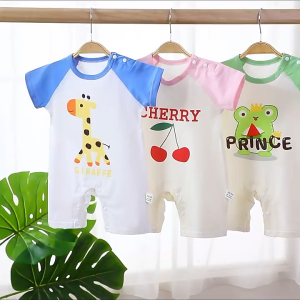 Baby Romper 1-18 Months Fashion Newborn Baby Girl Boy Cotton Bodysuit Short Sleeves Summer Cartoon Infant Baby Boy Girl Jumpsuit