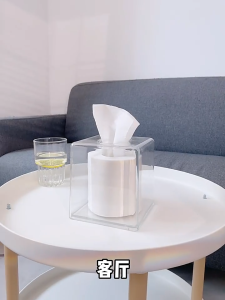 Toilet Tissue Storage Box Roll Cover Dustproof Transparent Kotak MUJI NORDIC Bathroom 北欧纸巾盒亚克力简约