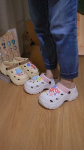 BL-901-1 Sandal Baim Eva Rubber Wanita Import Yesplus 3D Antislip Motif Bintang Terbaru Tinggi 6 cm