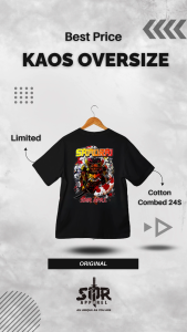 SMR APPAREL - Kaos Oversize Samurai Cotton Combed 24s baju Pria & Wanita