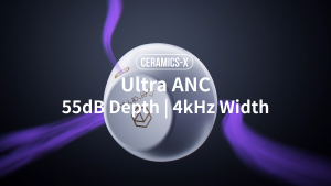 ROSESELSA CERAMICS X True Wireless Stereo Earbuds ANC Headphones with 4 HD Mics IP54 Sweat Resistant Anti-Wind Earphones LDAC 40H Gaming Mode Dual Connectivity