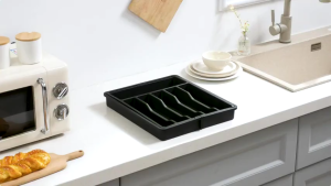 Drawer organizer expandable cutlery tray Adjustable cutlery rack in kitchen