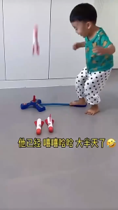 little-baybee จรวดของเล่น EVA ของเล่นเพื่อการศึกษา จรวดทะยานใช้เท้าเหยียบบนแท่นยิงบินได้ ของเล่นกลางแจ้ง กิจกรรมครอบครัว