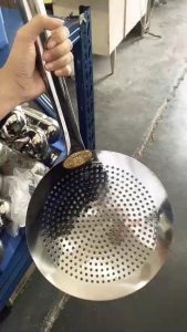 ROUND STRAINER ( deep frying chicken fish or vegetables stainless steel)