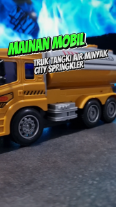 Mainan Mobil Remot Kontrol RC Truk Tangki Air Minyak City Springkler LED Batre Cas