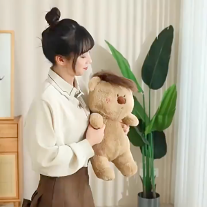 Thú nhồi bông heo tóc xù đáng yêu - Size 25cm - Quà tặng gấu bông hồng có tóc tạo kiểu mềm mịn.