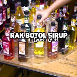 Rak Botol Sirup Akrilik Corner Edition Large Isi 21