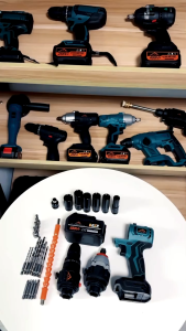 【1 Year Warranty】Hyreto Brushless Impact Wrench All Copper Motor Cordless Electric Impact Wrench Drill 3 IN 1 Spanner Set Rechargeable Power Tools