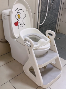 Kệ bậc thang kèm bệ ngồi bồn cầu đa năng BABYVIVA 2in1 an toàn cho bé đệm ngồi PU cao cấp