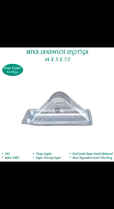 (Isi 50 Pcs-SW3) Mika Sandwich Tray Sandwich Mika Segitiga