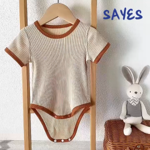 Bộ bodysuit thun gân mỏng mát co giãn cho bé 4 - 6.5kg