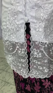 Baju Keabaya Encim Modern: Desain Khusus Putih & BW Bahan Katun Mikro Premium