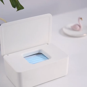 Newyorkbigsale กล่องเก็บแมส กล่องใส่แมส กล่องใส่ทิชชู่ หน้ากากอนามัย อเนกประสงค์ พลาสติกสีขาว No.Y867