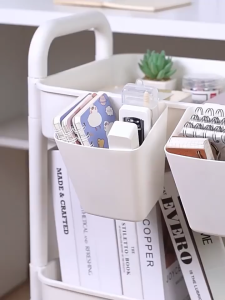 KOTAK/WADAH putih 1PCS untuk Rak Gantung Dapur/Organizer/Pot Tanaman Gantung/Stationary