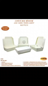 Paper Lunch Box Medium Sudah Rakit Lunch Box M (Isi 50 Pcs / LFW1)