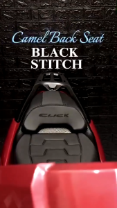HONDA CAMEL BACK SEAT ASSY FOR CLICK 125 150 V1/V3 WITH EMBROID LOGO AND CARBON DESIGN/DELUXE COMFORT SEAT WATERPROOF