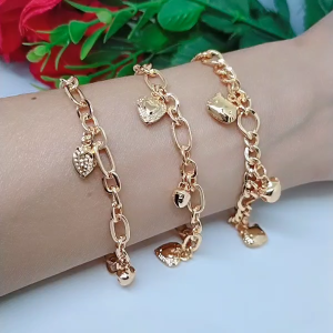 Gelang Jurai Titanium Tembaga Xuping Rodium Perhiasan Akseaoris Lapis Emas 1824 Karat GJ42