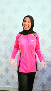 Frasser Kaos Katun Wanita Olahraga Seragam Gerak Jalan Senam Basket Bulutangkis Badminton Futsal Lengan Pendek Panjang Termurah KS KTNW 07