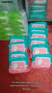 Combo 40 Packs Wipes (20 Packs) And Tissue (20 Packs)