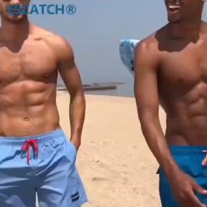 กางเกงชายหาดชายฤดูร้อนว่ายน้ําแบบแห้งเร็วทาสลานกางเกงเซิร์ฟ