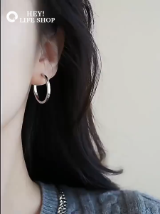 French 14K Gold Plated Classic Hypoallergenic Circle Hoop Earrings Minimalist Earring Fashion Vintage Elegant Jewelry Gift Accessories