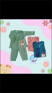 Setelan Baju Bayi Perempuan motif Panda