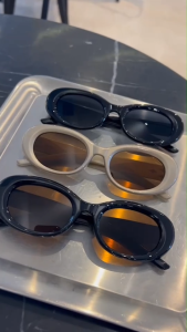 NO.52R แว่นตากันแดด เลนส์แท้ กันยูวี 400 ถนอมสายตา สาวหน้าอวบใส่ได้ เข้ากับทุกรูปหน้า