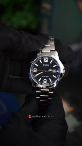 Jam Tangan Pria Casio General MTP-V004D-1B2 Black Dial Stainless Steel Strap
