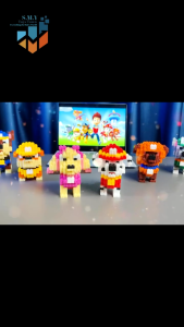 SMY Nano Block Paw Patrol Mainan Anak Bricks Education Toys Balok Susun Mini Puzzle Animasi 3D Model