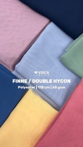 PER 115 M - SEGIEMPAT: Kain Bahan Double Hycon Lebar 115 cm Sifon Chiffon Fine Finne Vine Vinne Polycotton Potton Premium Polos Polosan ECER 1/2 METER METERAN 50 CM CENTIMETER