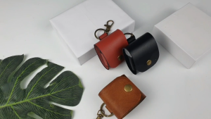 [Da thật] Bao da đựng phụ kiện Airpod 2 da bò thật AP101LD (Đen/Nâu/Đỏ) - 100% da thật BH 3 năm