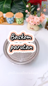 Baskom Parutan Saringan 3 in 1 Stainless Steel 1 set