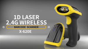 GTCODESTAR X-620E Máy đọc mã vạch cầm tay X-620E Chế độ chứng khoán Bộ nhớ máy quét mã vạch 1D Máy đọc mã vạch cầm tay không dây 2.4G