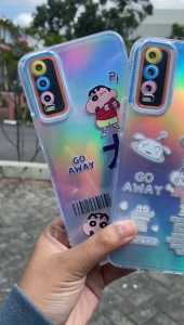 Case Hologram Fashion ( SHINCAN ) INFINIX SMART 8 SPARK 20 SPARK 20C SPARK GO 2024 HOT 40i HOT 9 PLAY INF. NOTE 30 4G HOT 30i HOT 40 PRO HOT 40 SPARK 20 PRO Casing Hologram Aurora Markas Kesing