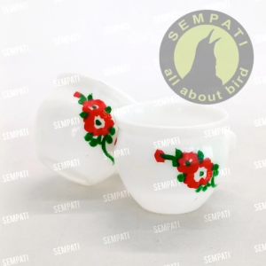 SEMPATI Cepuk Wadah Pakan Minum Burung Kembang Besar Elite Song CKEMBES