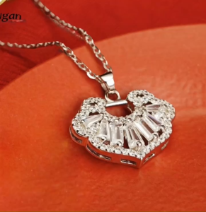 Dây chuyền bạc 925 Huệ Ngân - Trái tim đính đá xinh xắn DC1987