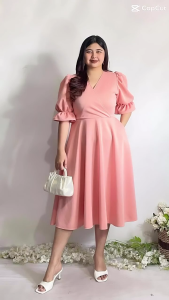 Sophie Elegant Dress with Pocket and Tie