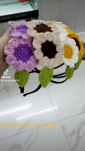 Băng đồ cài tóc bằng len phong cách Hàn Quốc ( dành cho mẹ và bé )