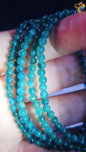 Premium Grade Natural Icy Rare Full Blue Tourmaline Bracelet