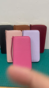 Forever Young Dompet Panjang Tali Pria Wanita Muat HP Ukuran Besar Bahan Sintetis Tebal Kilat