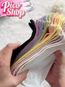 ถุงเท้าข้อสั้น ผ้า cottonนิ่ม สีพื้น เข้ากับทุกการแต่งกาย ระบายอากาศได้ดี แฟชั่นฤดูร้อน ฟรีไซต์ ใช้ได้ทั้งชายและหญิง